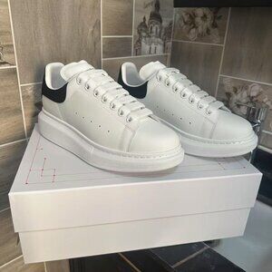 Alexander McQueen Cream and Black Sneakers